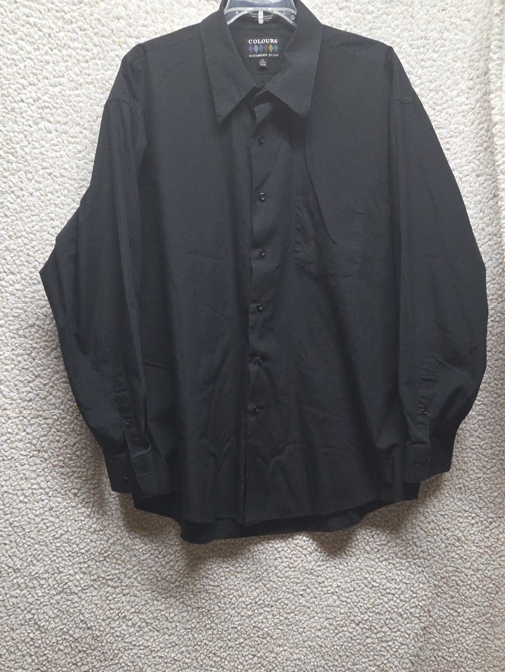 Alexander Julian Black Men’s Long-Sleeve Dress Shirt